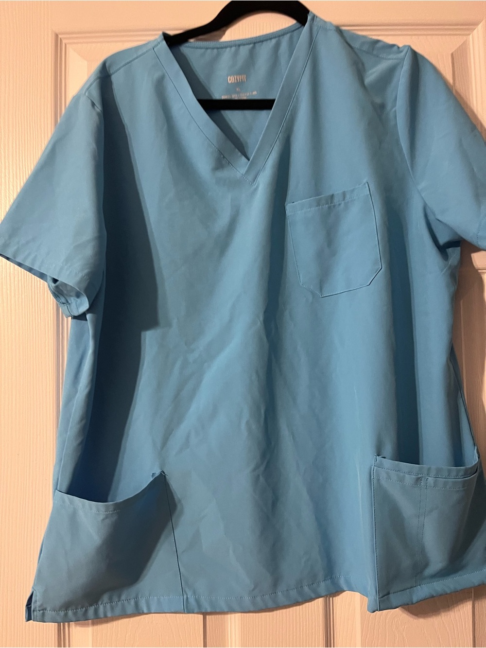 Light Blue Women’s  V-Neck Medical Scrub Top